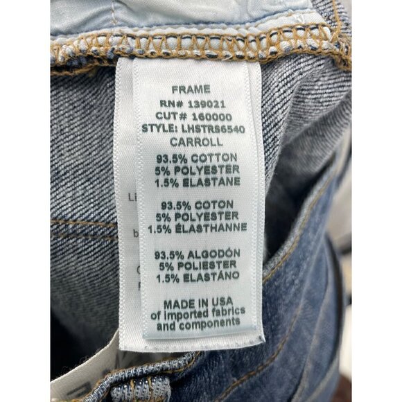 NWOT Frame Le High Straight Jean in Carroll Wash Blue 24 - Picture 4 of 4